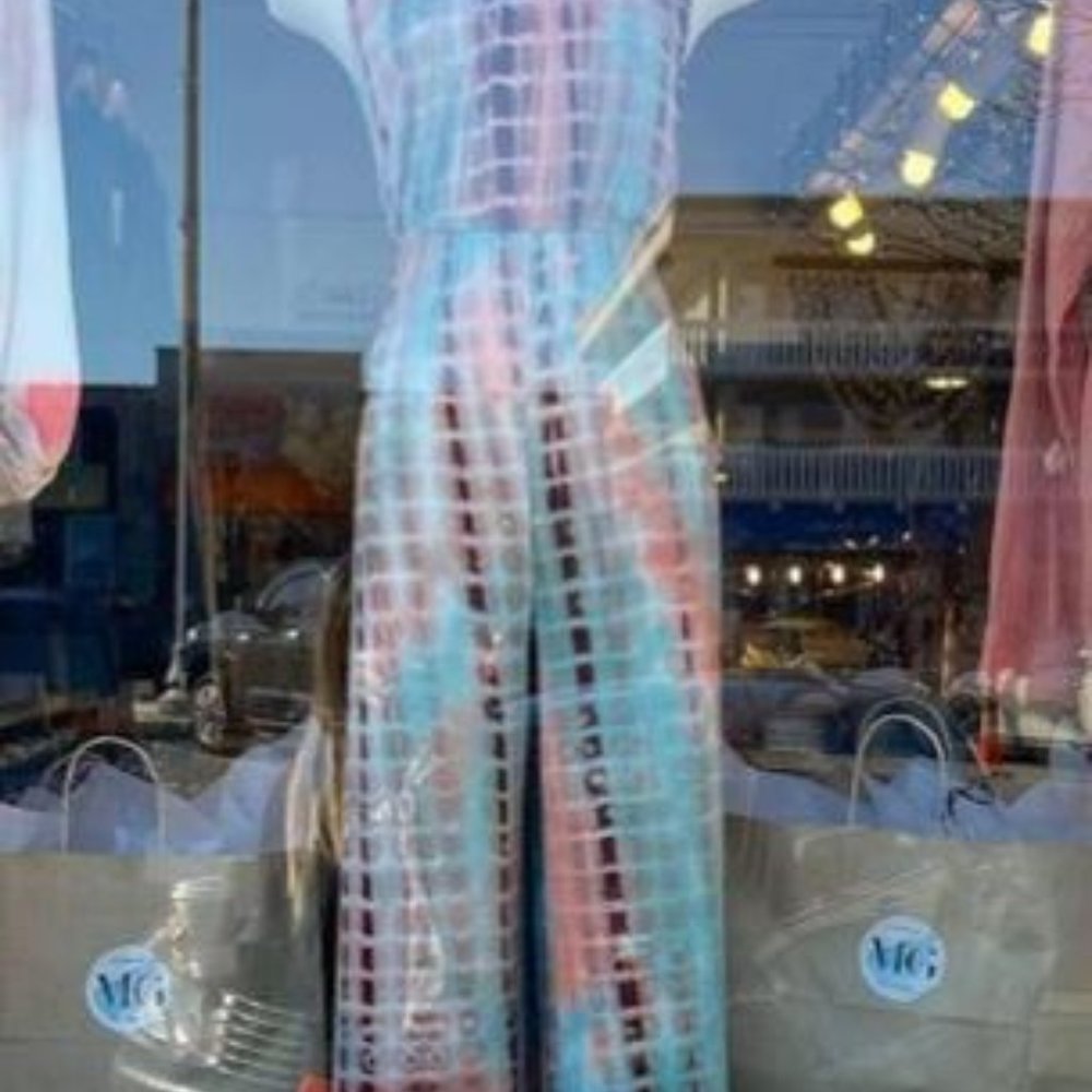 Tie Dye Halter Neckline Jumpsuit